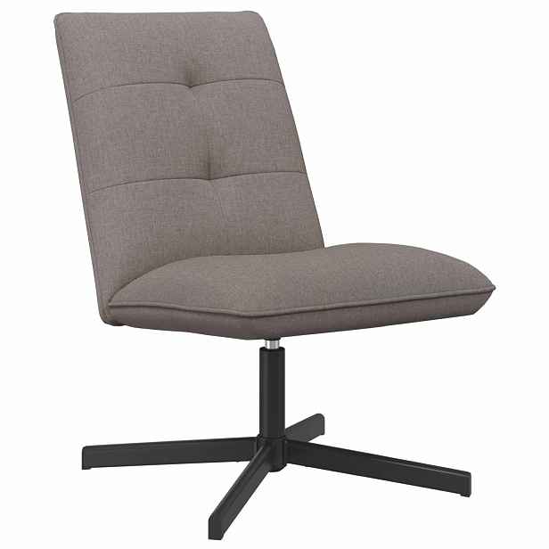 vidaXL Otočná židle Taupe Textil