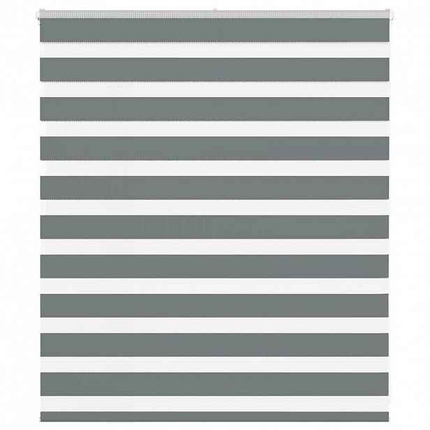 vidaXL Zebra roleta tmavě šedá 135x100cm šířka látky 130,9cm polyester