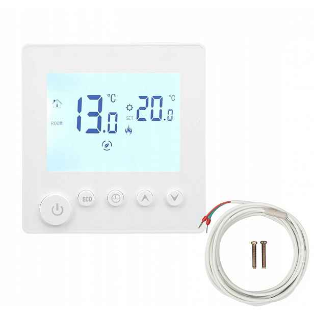 Pokojový Termostat Pro Podlahové Vytápění, Topné Rohože LCD 16A
