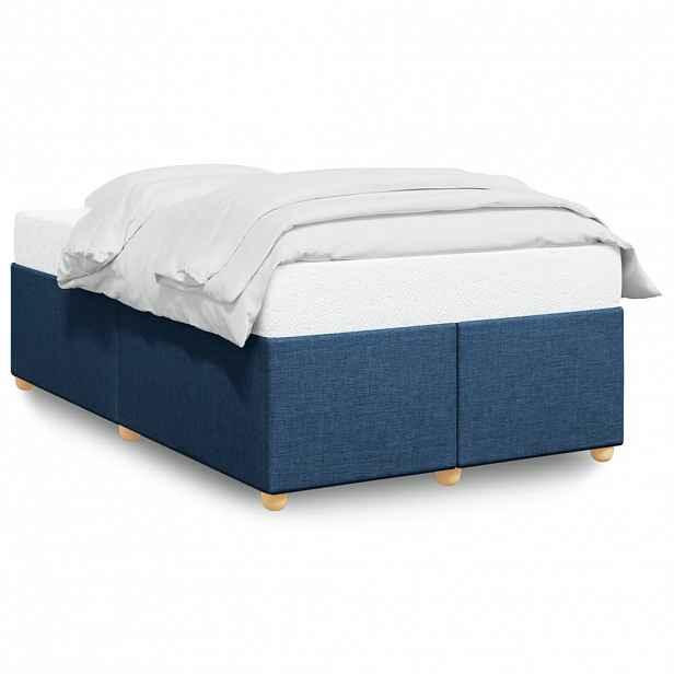 vidaXL Rám postele bez matrace modrá 120x200 cm textil