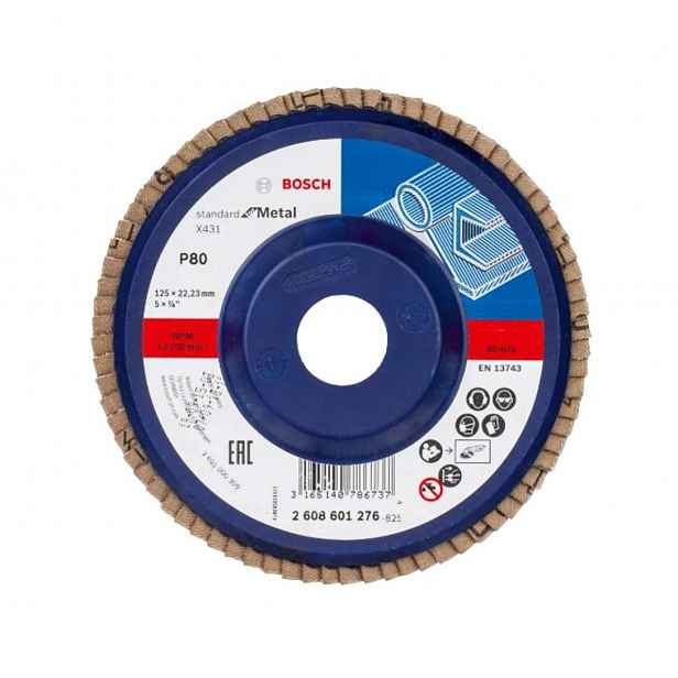 Bosch - Lamelový brusný kotouč, P80, průměr 125 mm 2608601276