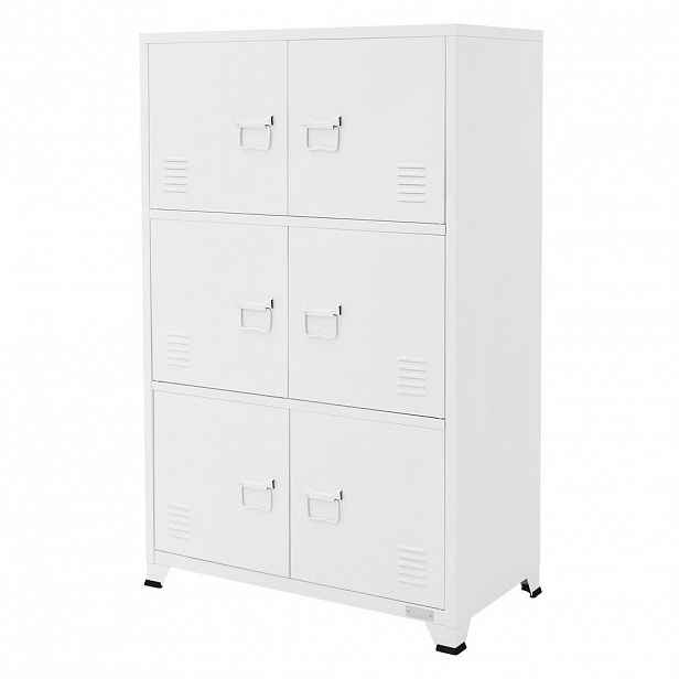 ML-DESIGN SKŘÍŇ NA DOKUMENTY 75x40x120 cm bílá z oceli