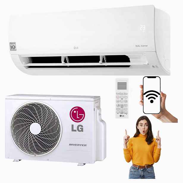 Nástěnný klimatizátor do domu Lg Standard 2 3,5 kW 40 m2 WiFi Tichý Výkon