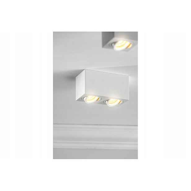 Stropní svítidlo Aveiro Duo Bis, IP20, hliník 160x80x90 mm, čtvercové, bílé