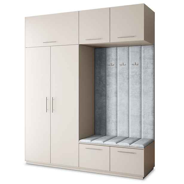 MASSENO MODERNÍ PŘEDSÍŇOVÁ SKŘÍŇ REMA, 200/240/60 cm, kašmírová