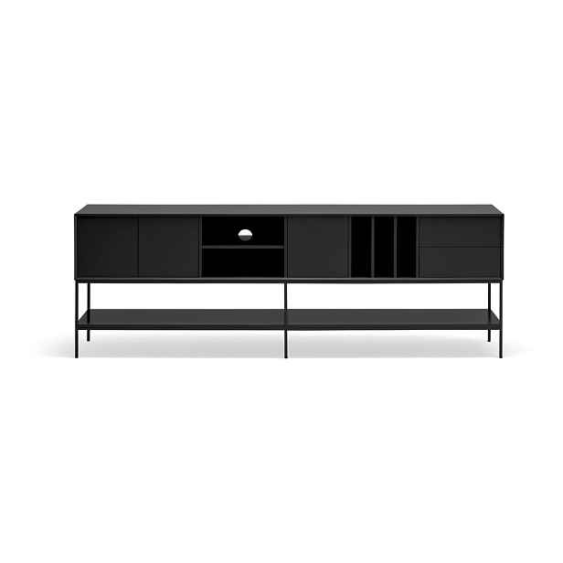 Černý TV stolek 220x74x45 cm Platt – Teulat