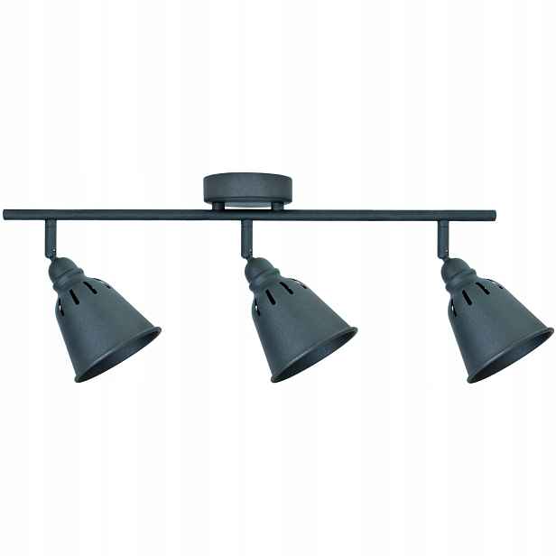 Stropní nástěnná lampa 3 reflektory moderní loft černá Polux