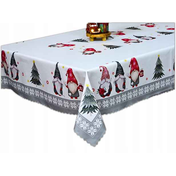 Vánoční ubrus na stůl s potiskem 150 x 220 cm Dárek