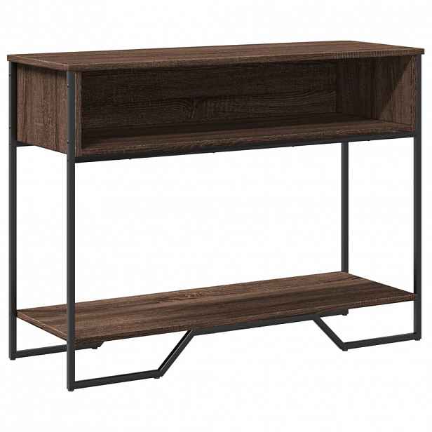 vidaXL Konzolový stolek hnědý dub 100 x 35 x 74,5 cm kompozitní dřevo