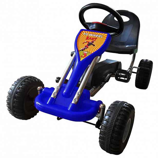 vidaXL Šlapací motokára modrá