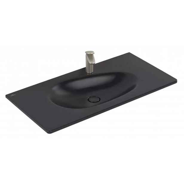 Villeroy & Boch Antao - Umyvadlo nábytkové 100x50 cm, s přepadem, otvor pro baterii, CeramicPlus, Pure Black 4A76ABR7