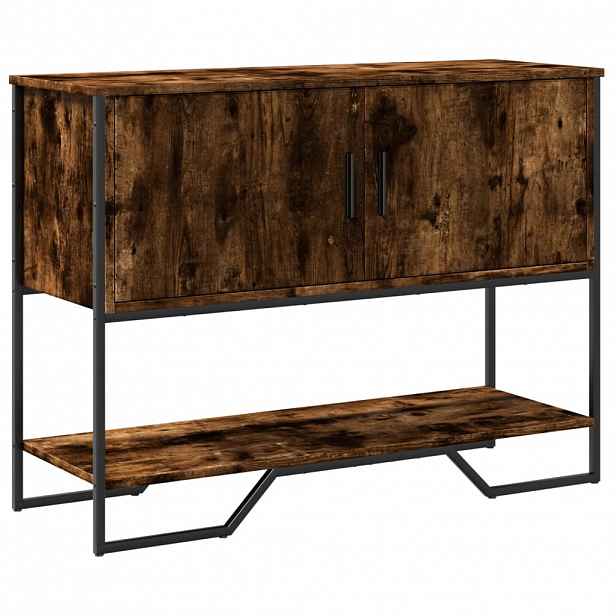vidaXL Konzolový stolek kouřový dub 100x35x74,5 cm kompozitní dřevo
