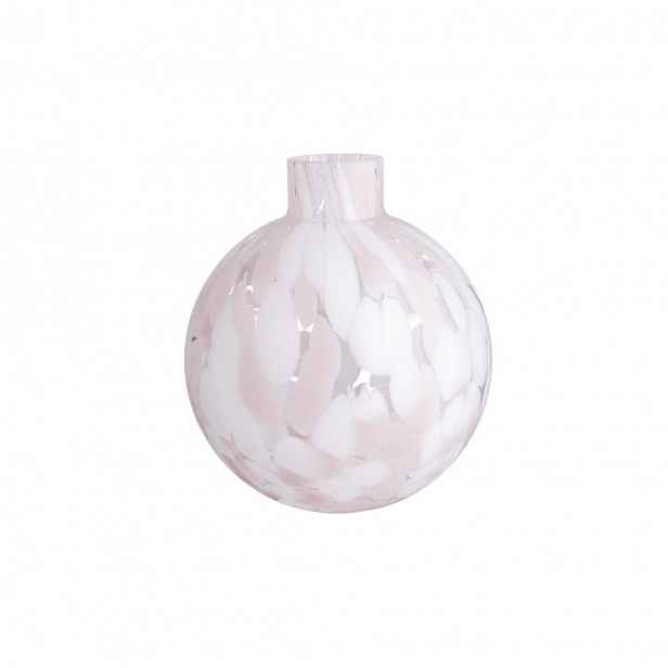 Butlers CONFETTI Váza skleněná 10 cm - sv. růžová