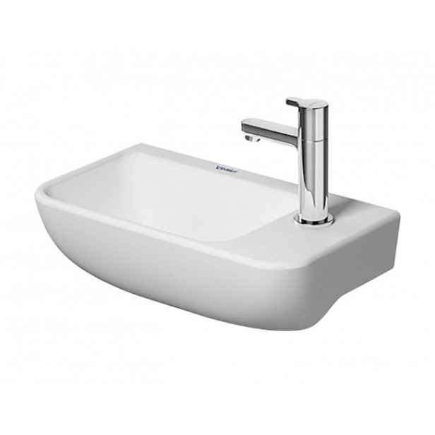 Duravit ME by Starck - Umývátko 40x22 cm, 1 otvor pro baterii vpravo, matná bílá 0717403200
