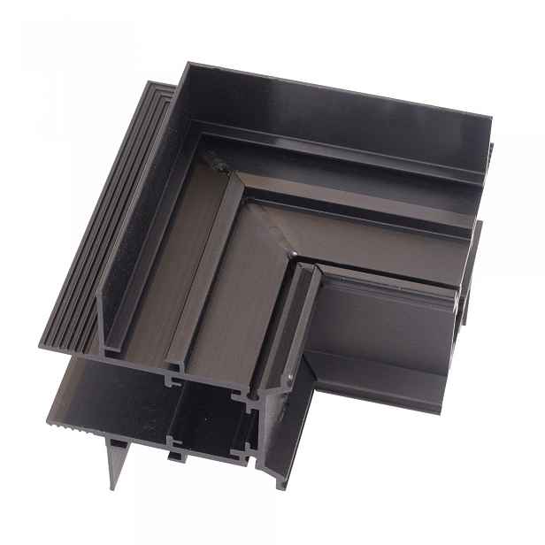 Mechanický úhelník zlomu zapuštěné kolejnice Magnetic Černý MaxLight