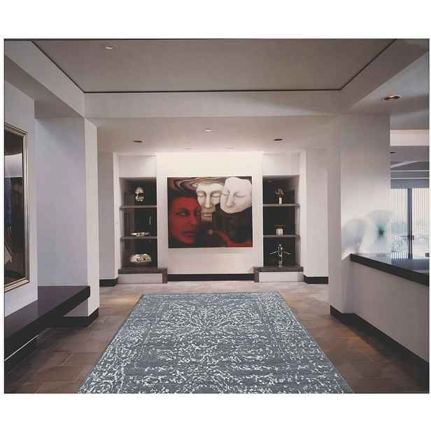 Ručně vázaný kusový koberec Diamond DC-JK 2 Light grey/silver, 120x170, šedá, chodba / předsíň, Diamond Carpets India
