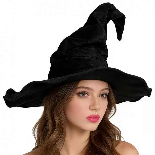 TEMU 2 ks Rekvizity do fotokoutku na párty - Klobouk čaroděje a čarodějnice - Klobouk na párty s čaroděje na Halloween, Vánoce, Nový rok, Promoce,
