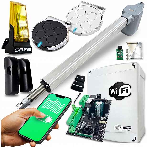Set Pohon Pro Jednokřídlovou bránu 3,5 m 200 kg Wifi Automat lampa Safe