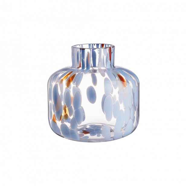 Butlers CONFETTI Váza skleněná 10 cm - sv. modrá