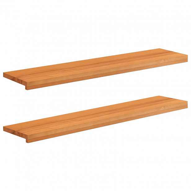 vidaXL Schodišťové nášlapy 2 ks 120 x 30 x 2 cm Světle hnědá