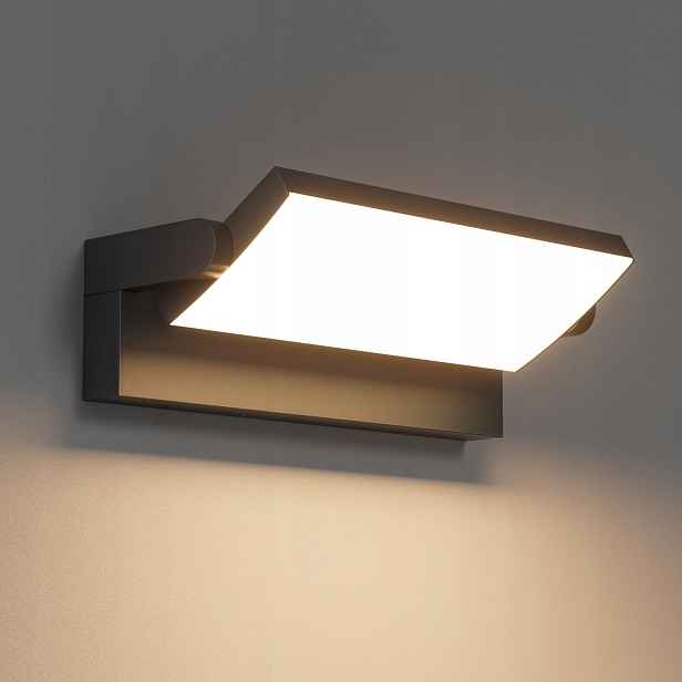 Zahradní nástěnné svítidlo Klighten černé, integrovaný Led zdroj, 45 W