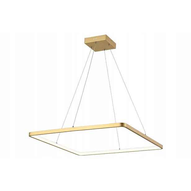Závěsné Led svítidlo moderní zlaté čtvercové 60 cm horizontální 4000K Reality