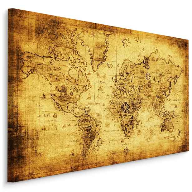 MyBestHome BOX Plátno Mapa Starověkého Světa Varianta: 90x60