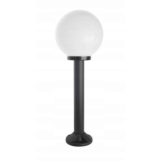 Stojací zahradní lampa koule skleněná 25 cm bílá nebo kouřová 75 cm Su-ma