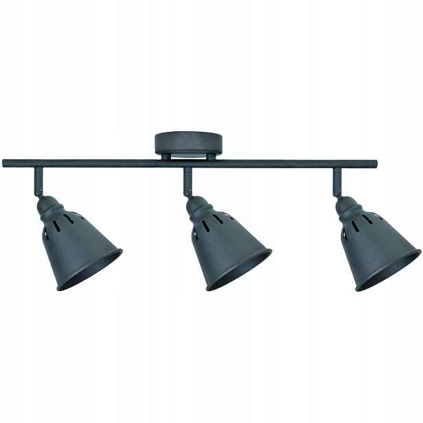 Stropní nástěnná lampa 3 reflektory moderní loft černá Polux