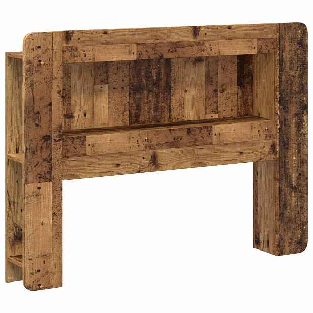 vidaXL Čelo postele se skříňkou Staré dřevo Dřevěný materiál
