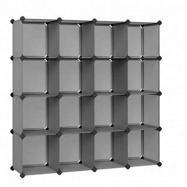 Boxxx KOMBINACE REGÁLŮ, šedá, železo, 153/153/31 cm