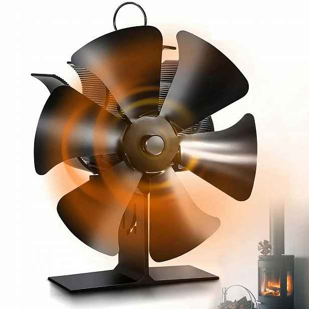 Termoelektrický Krbový Ventilátor Napájený Teplem, Větráček, Hliník