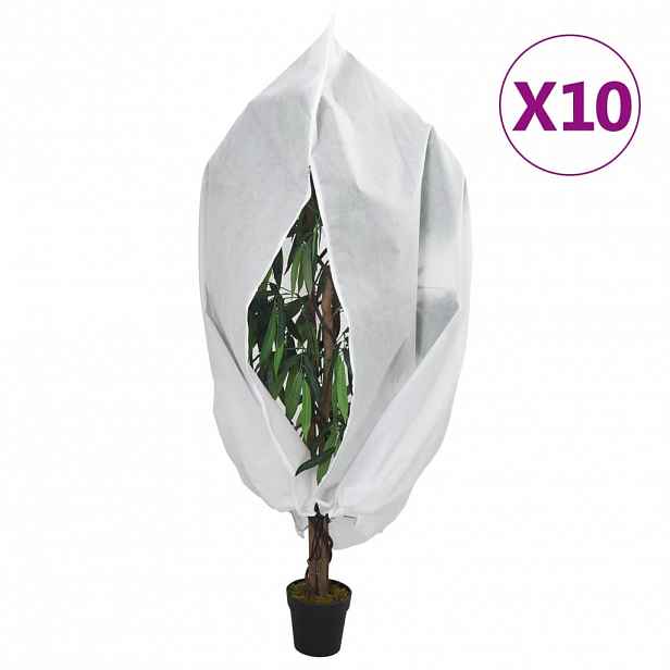 vidaXL Ochranné návleky na rostliny na zip 10 ks 70 g/m² 3,93 x 3 m
