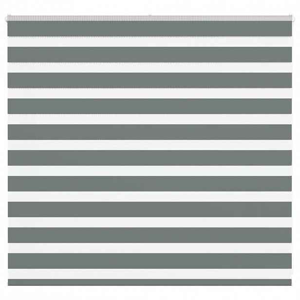 vidaXL Zebra roleta tmavě šedá 160x100cm šířka látky 155,9cm polyester