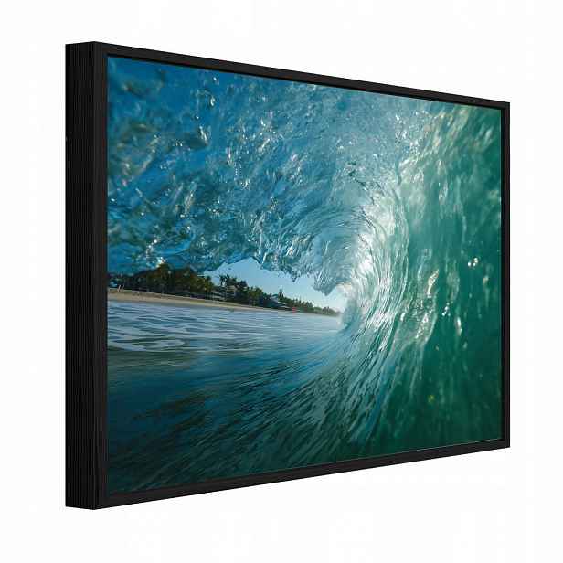 Wallarena ZARÁMOVANÉ obrazy moře vlny modrá 120x80 cm