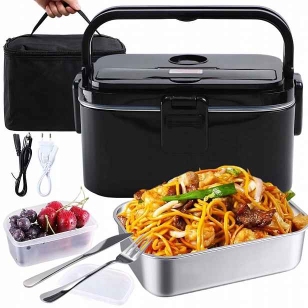 Elektrický Obědový Box Vyhřívaný 1.8L 80W Nerezová Ocel Trvanlivost 12/24V