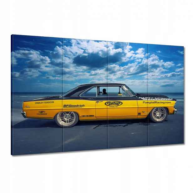 Obrazy 120x80 Žlutá Chevy Nova Ss
