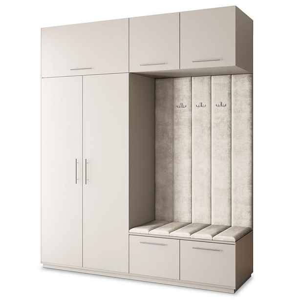 MASSENO MODERNÍ PŘEDSÍŇOVÁ SKŘÍŇ REMA, 200/240/60 cm, kašmírová