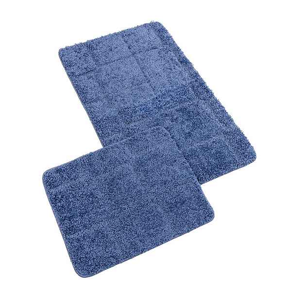 Bellatex Sada Koupelnových předložka bez výkroje  BANYSILVER modrá, 60 x 100, 60 x 50 cm