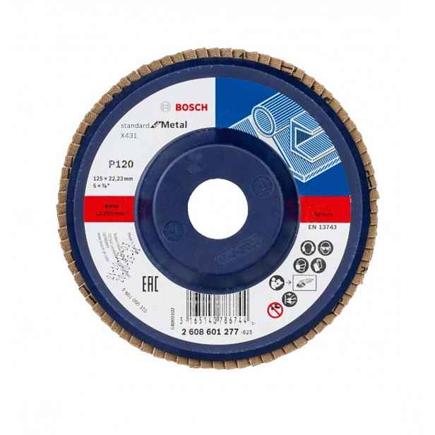 Bosch - Lamelový brusný kotouč, P120, průměr 125 mm 2608601277
