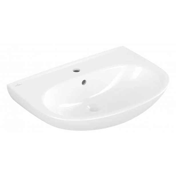 Villeroy & Boch O.novo - Umyvadlo 55x44 cm, s přepadem, otvor pro baterii, alpská bílá 4A405501