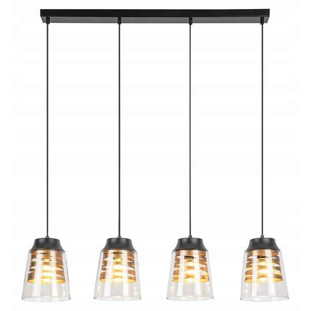 Závěsná lampa do obývacího pokoje E27 4x60W černá matná 3544 Zenaida Rabalux