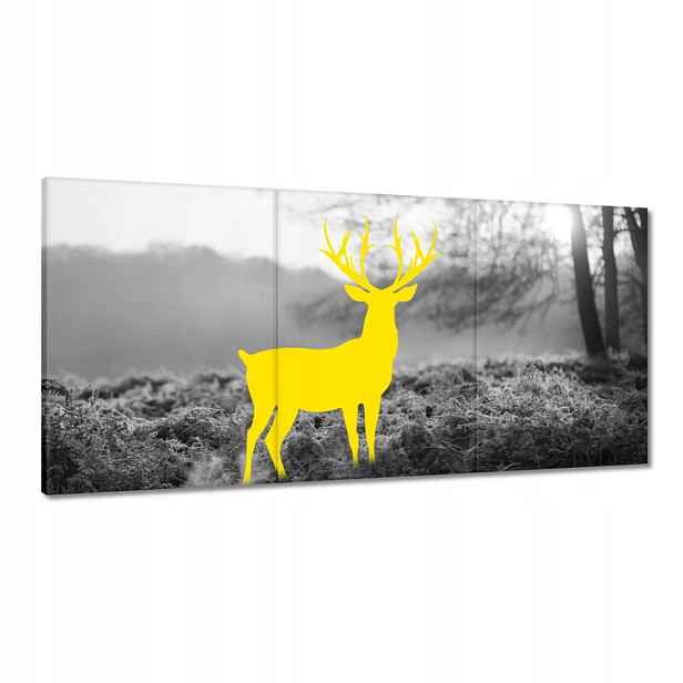 Obrazy 120x60 Žlutý jelen Les Krajina