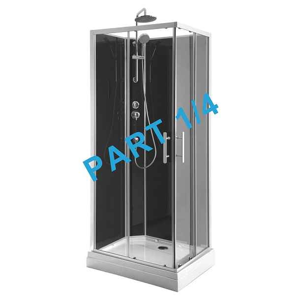 Aqualine GRANVIK sprchový box 700x900x2180mm část 1/4 sprchová vanička, bílá