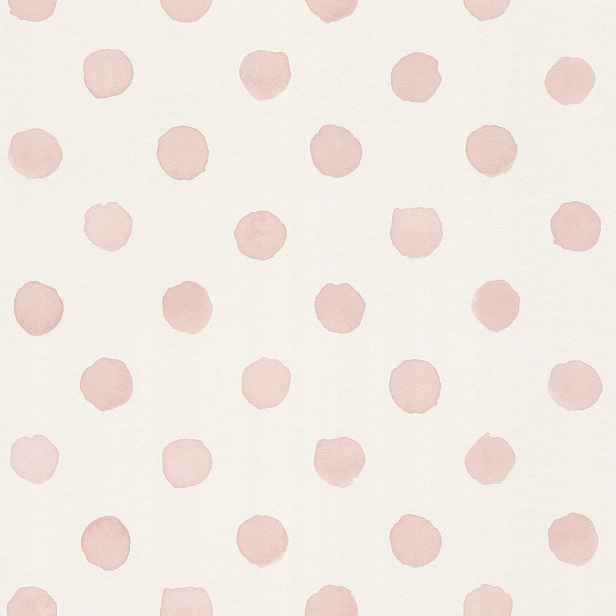 Dětská tapeta Tečky Hrášky Růžové Pink