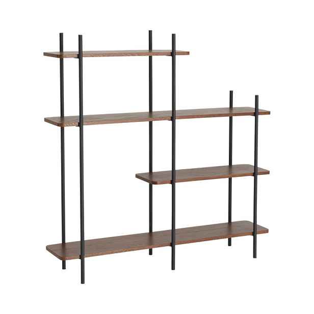 Hnědý regál v dekoru ořechu 130x130x30 cm Lyllo – Ellos Home