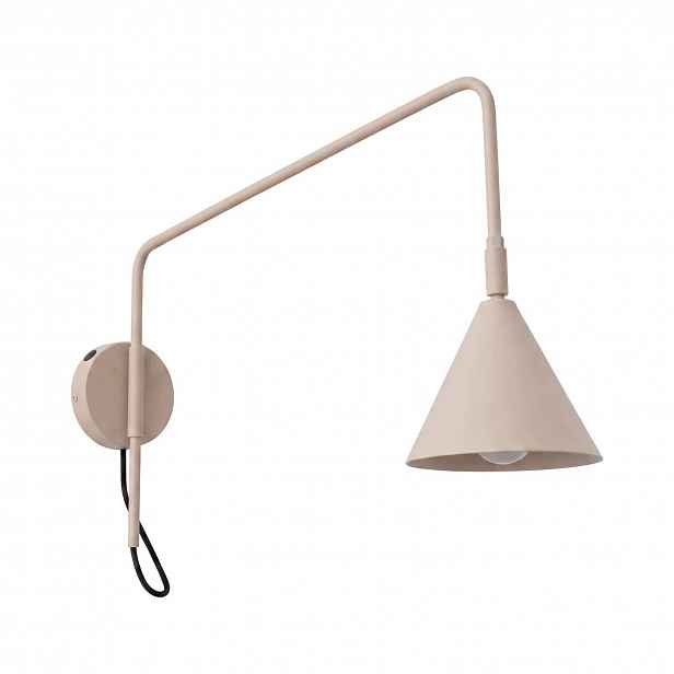 Nástěnné svítidlo Nox 1 taupe s vypínačem Módní lampa do obývacího pokoje kašmírová Sollux