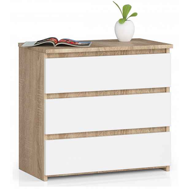 Noční stolek CL3 sonoma-bílý noční stolek 60 cm Akd