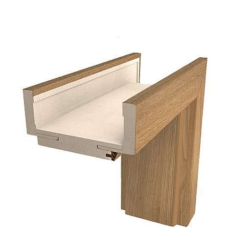 Obložková zárubeň Naturel 60 cm pro tloušťku stěny 7,5-9,5 cm jilm levá O1J60L