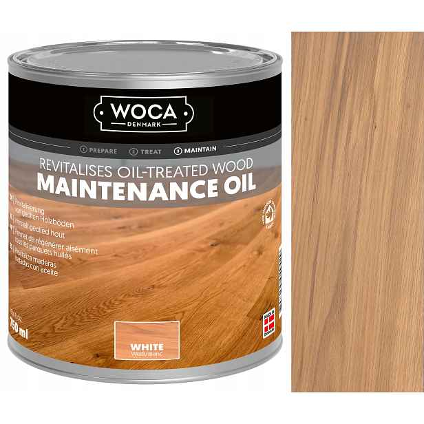 Woca Maintenance Oil White 750 ml bílý olej pro péči o světlé dřevo